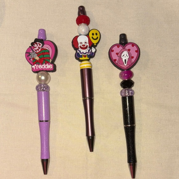 Fun Character-Themed DIY Pen Set with Black and Purple Accents #2 - Picture 11 of 12